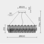 Подвесная люстра MODELUX ML.7445.800 GD