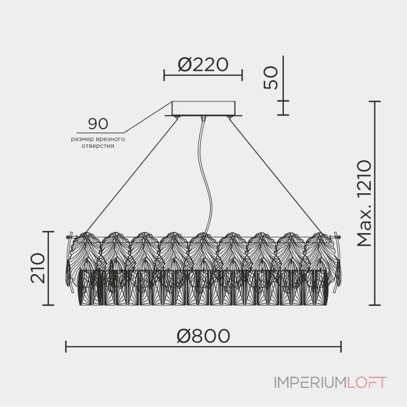 Подвесная люстра MODELUX ML.7445.800 GD Подвесная люстра MODELUX ML.7445.800 GD