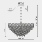 Подвесная люстра MODELUX ML.9507.800 GD