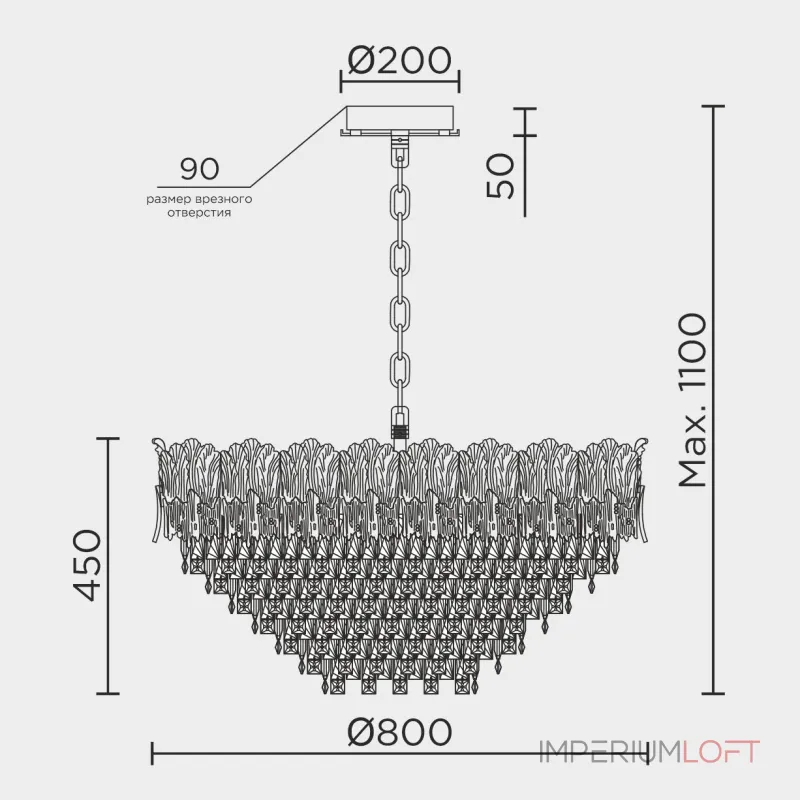 Подвесная люстра MODELUX ML.9507.800 GD