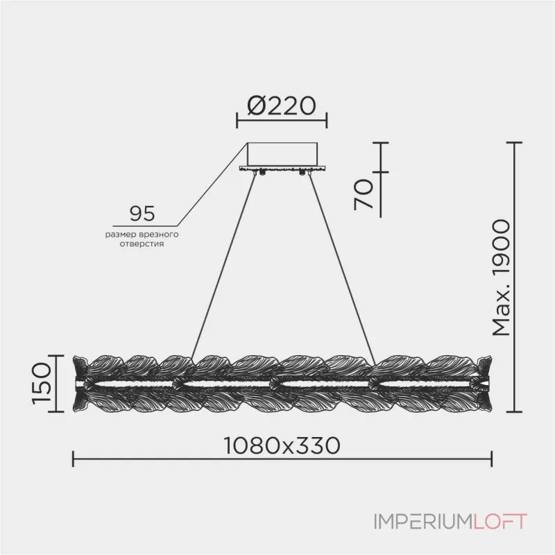 Подвесная люстра MODELUX ML.8180.1080 CP
