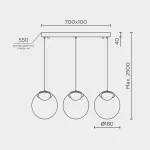 Подвесной светильник MODELUX ML.2338.3L BK