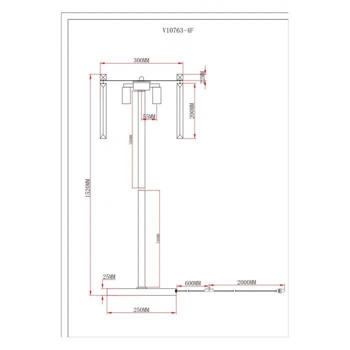 Торшер Moderli Levi V10763-4F от ImperiumLoft