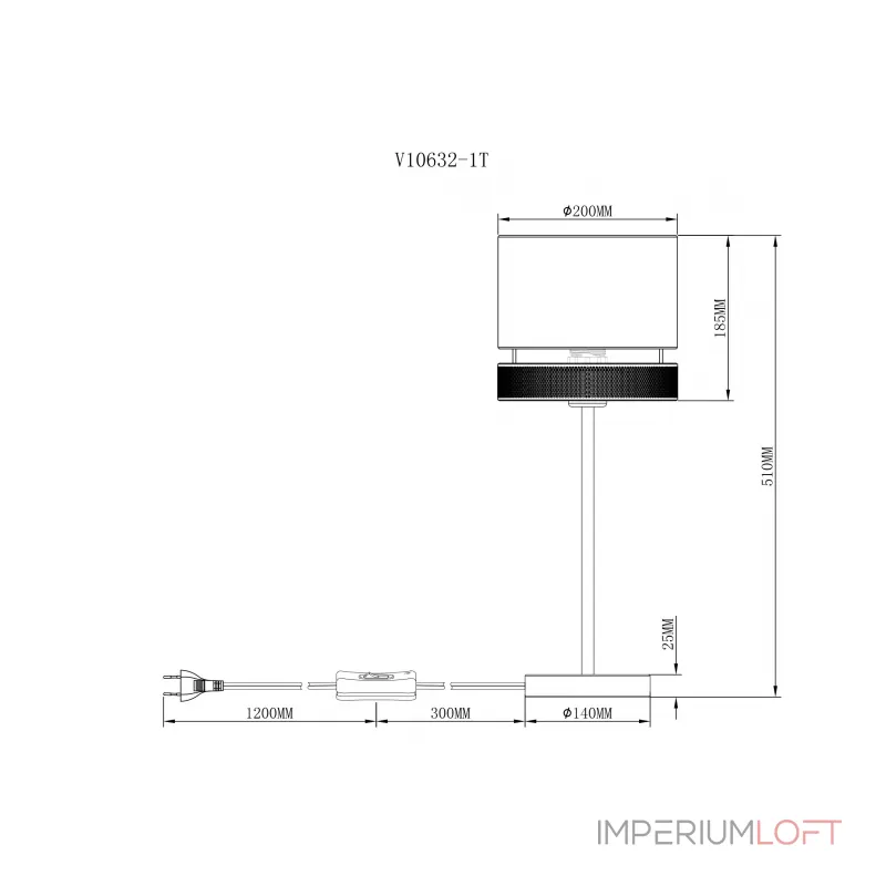 Лампа настольная Moderli V10632-1T Gela