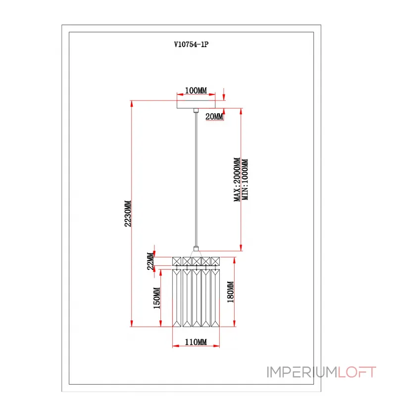 Подвесной светильник Moderli Levi V10754-1P
