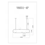 Подвесной светильник Moderli V6031-4P Krona от ImperiumLoft