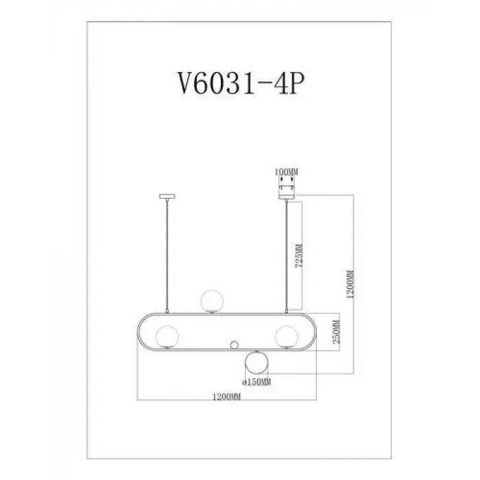 Подвесной светильник Moderli V6031-4P Krona от ImperiumLoft