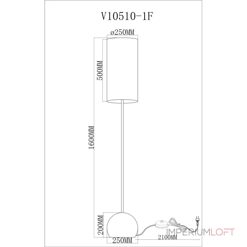 Торшер Moderli Flint V11590-1F Торшер Moderli Flint V11590-1F