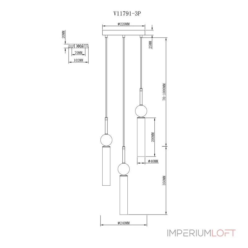 Светильник подвесной Moderli V11791-3P Illis от ImperiumLoft Светильник подвесной Moderli V11791-3P Illis от ImperiumLoft