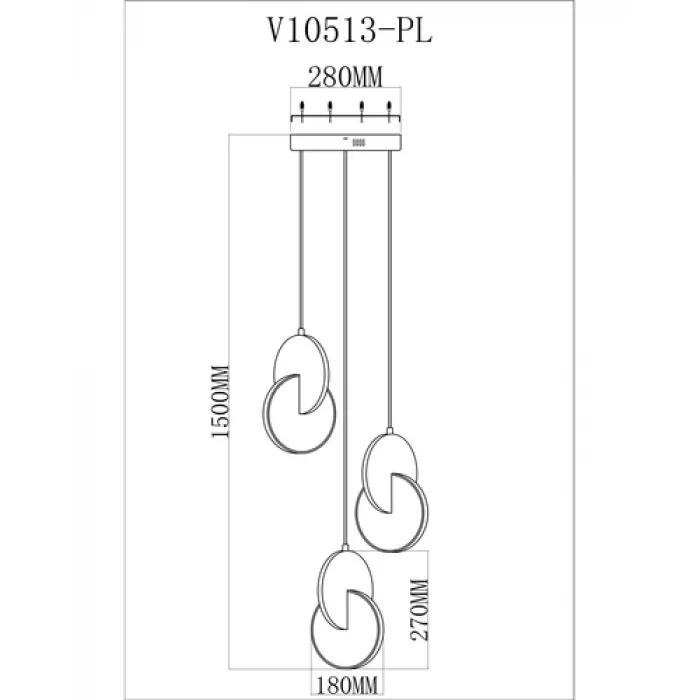 Светильник подвесной светодиодный Moderli V10513-PL Mesa от ImperiumLoft