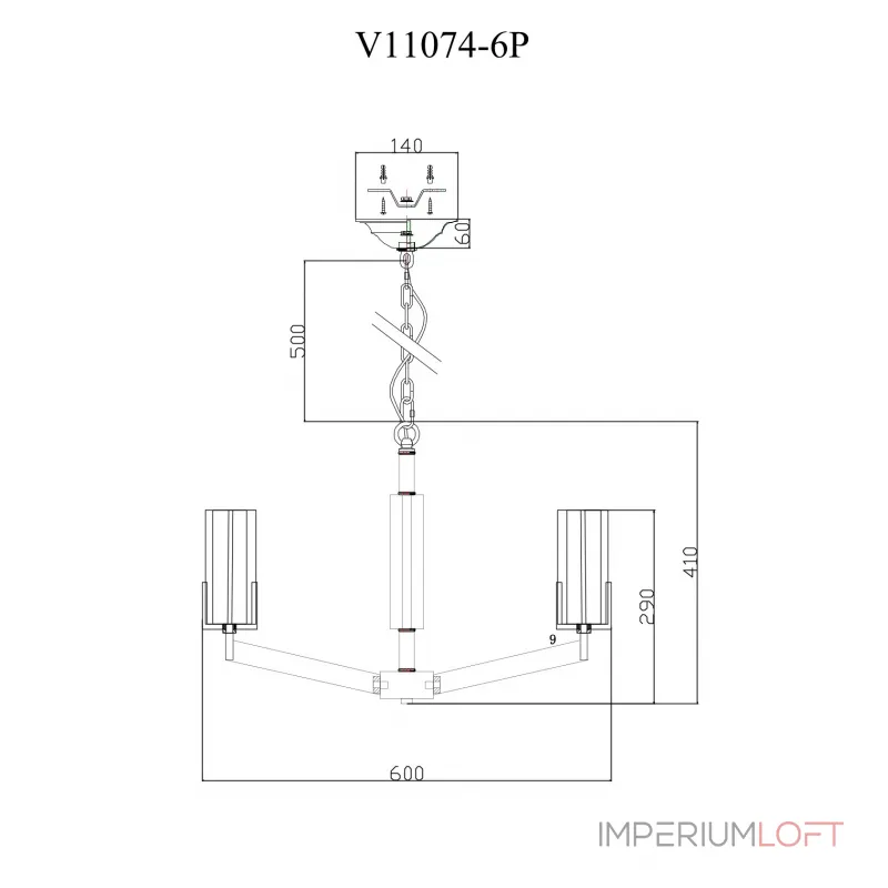 Подвесная люстра Moderli Brass V11074-6P