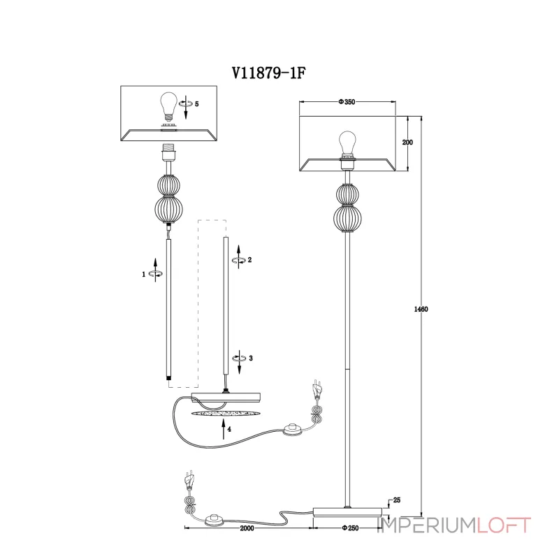 Торшер Moderli V11879-1F Brumi от ImperiumLoft Торшер Moderli V11879-1F Brumi от ImperiumLoft