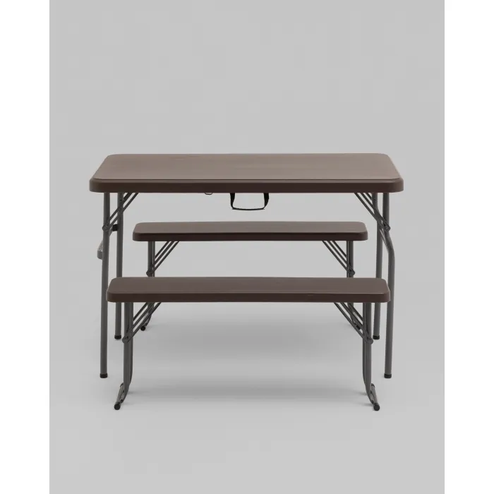 Комплект стола и двух скамеек Stool Group Кейт YX-B113 brown от ImperiumLoft