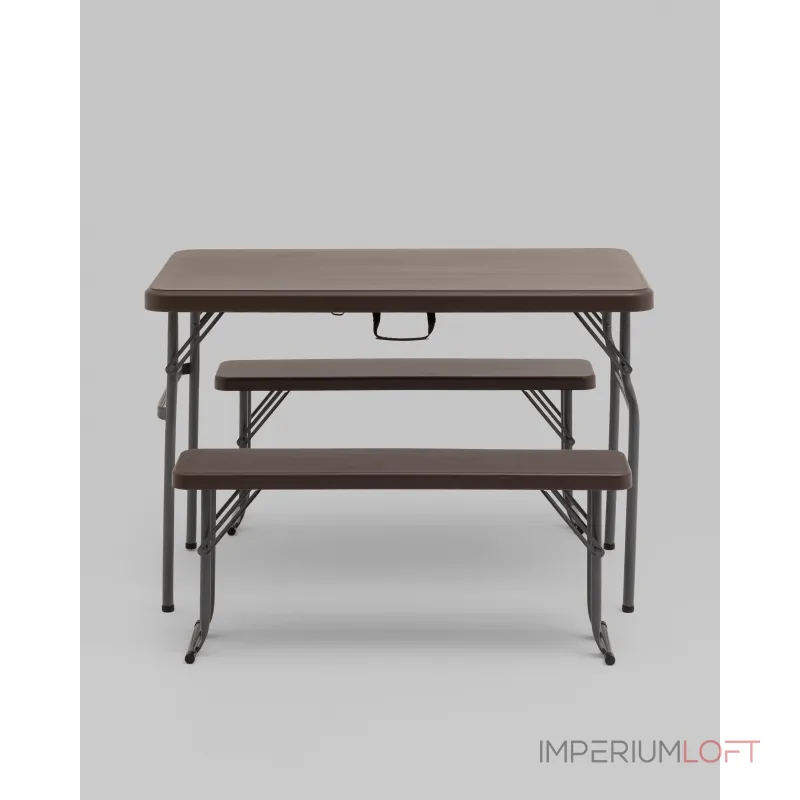 Комплект стола и двух скамеек Stool Group Кейт YX-B113 brown