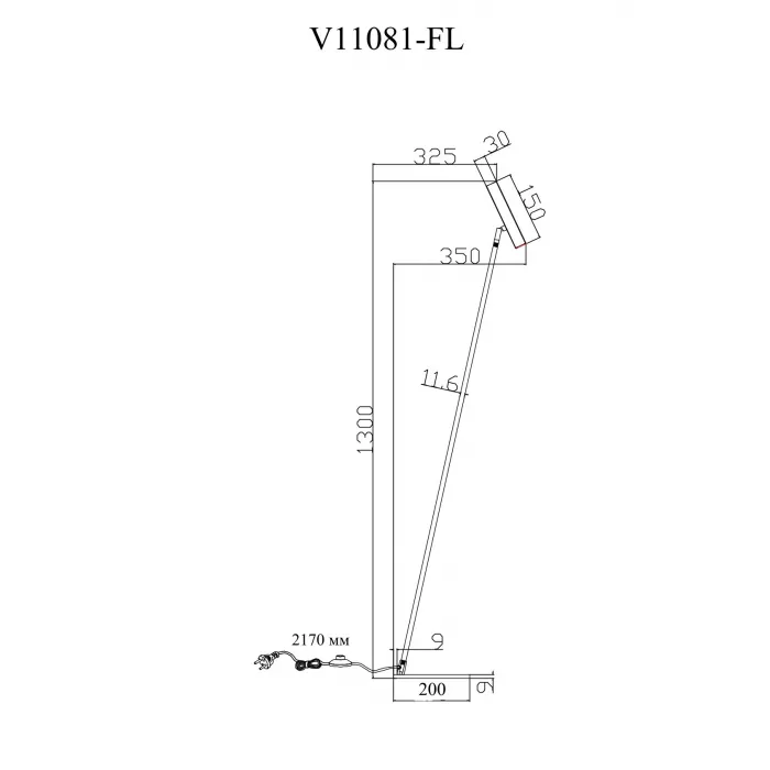Торшер светодиодный Moderli Harmo V11081-FL от ImperiumLoft