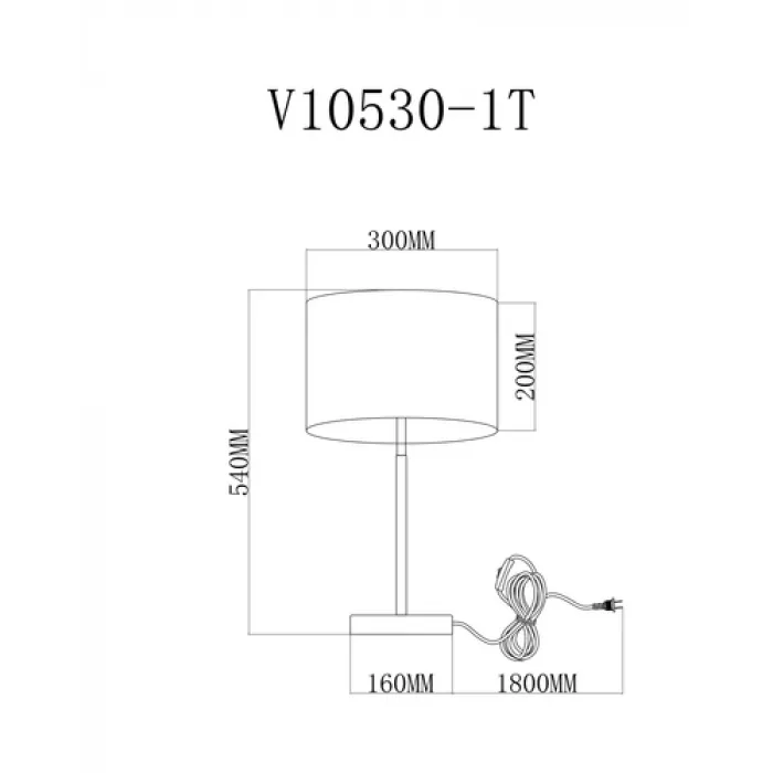 Лампа настольная Moderli V10530-1T Visalia от ImperiumLoft