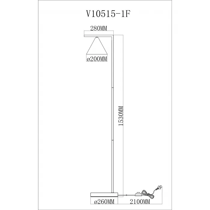 Торшер Moderli Omaha V11592-1F от ImperiumLoft