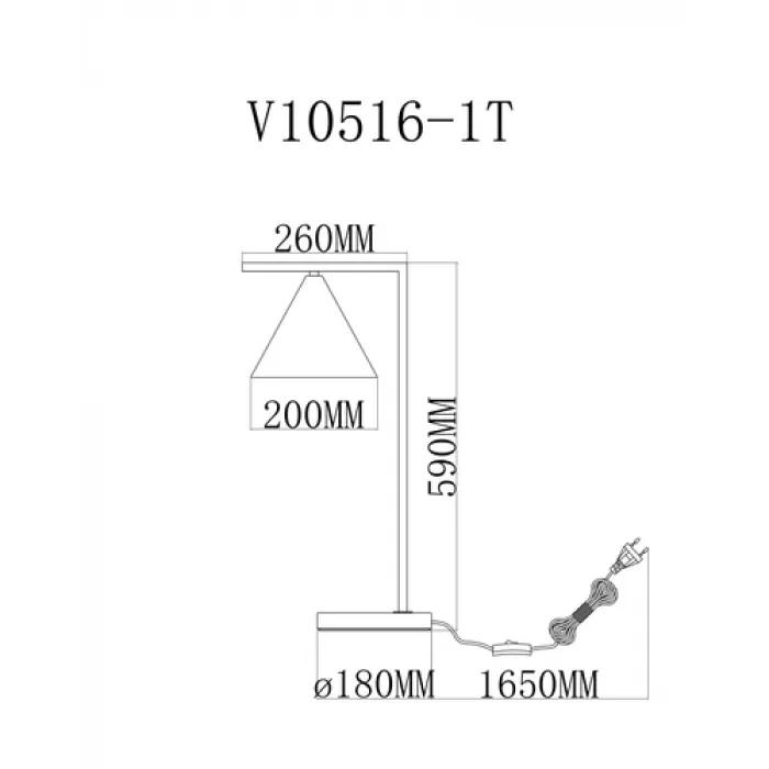 Настольная лампа Moderli V10516-1T Omaha от ImperiumLoft