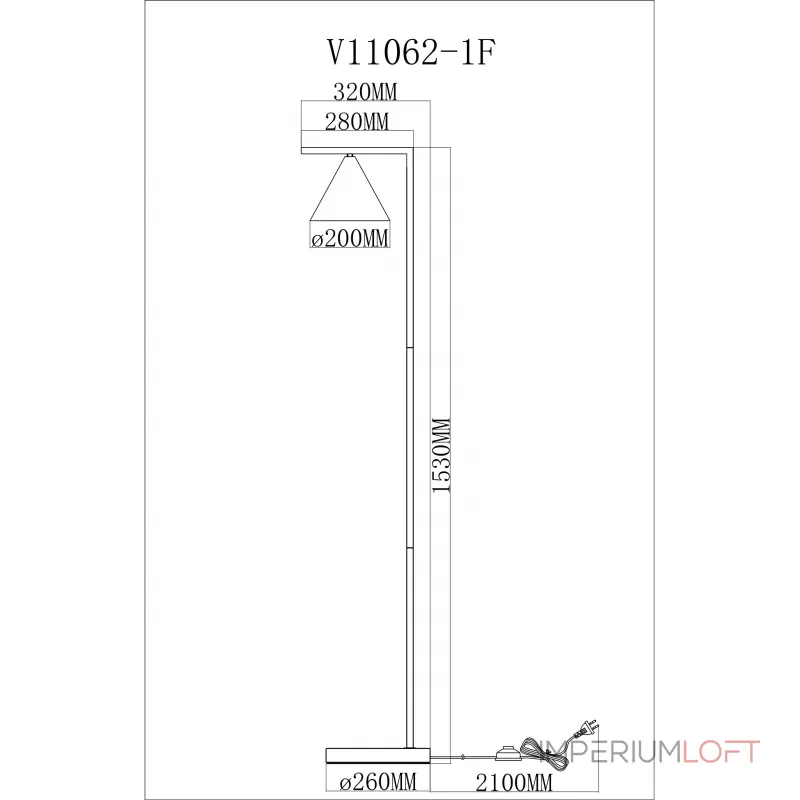 Торшер Moderli Omaha V11593-1F от ImperiumLoft Торшер Moderli Omaha V11593-1F от ImperiumLoft