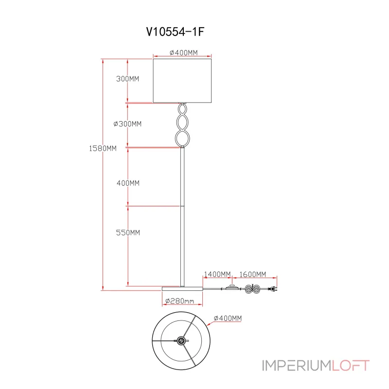 Торшер Moderli V10554-1F Macadamia