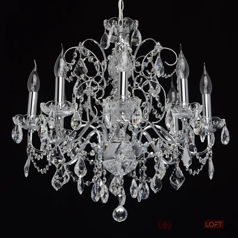 Подвесная люстра MW-Light Каролина 1 367013408 Цвет арматуры хром Цвет плафонов прозрачный от ImperiumLoft