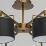 Люстра на штанге MW-Light Сайрус 721010408 Цвет арматуры бронза Цвет плафонов черный от ImperiumLoft