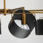 Люстра на штанге MW-Light Сайрус 721010408 Цвет арматуры бронза Цвет плафонов черный от ImperiumLoft