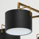 Люстра на штанге MW-Light Сайрус 721010408 Цвет арматуры бронза Цвет плафонов черный от ImperiumLoft
