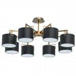 Люстра на штанге MW-Light Сайрус 721010408 Цвет арматуры бронза Цвет плафонов черный от ImperiumLoft