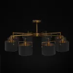 Люстра на штанге MW-Light Сайрус 721010408 Цвет арматуры бронза Цвет плафонов черный от ImperiumLoft