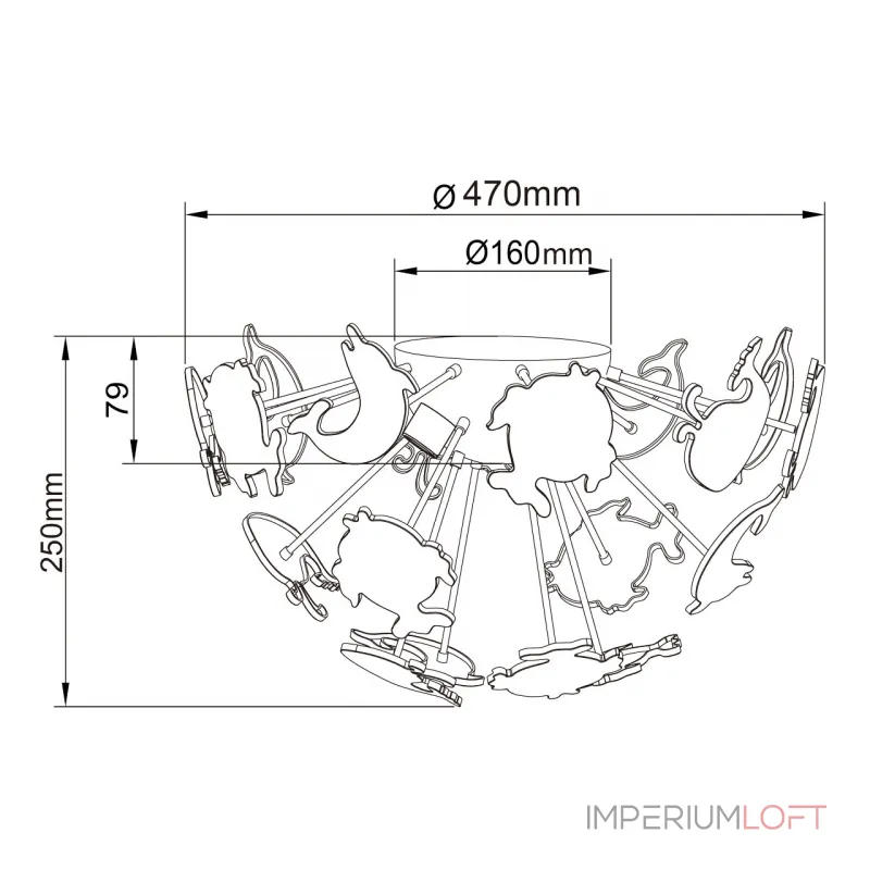 Потолочная люстра MW-Light Улыбка 365014605 Потолочная люстра MW-Light Улыбка 365014605