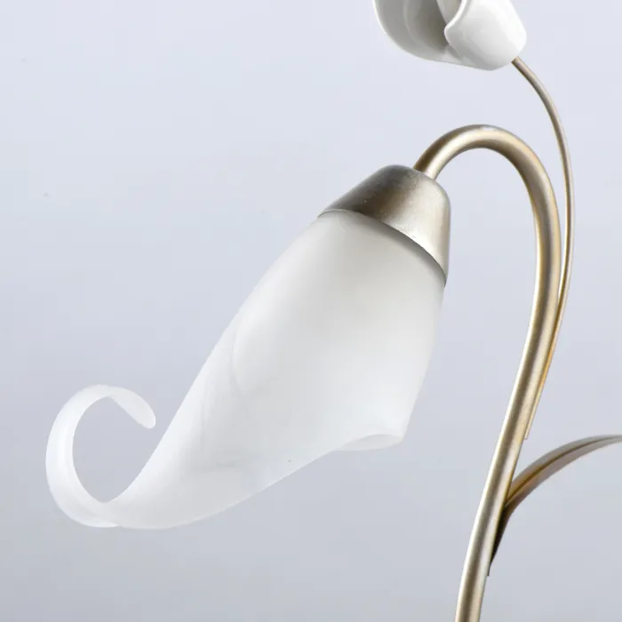 Настольная лампа декоративная MW-Light Восторг 19 242037301 Цвет плафонов белый Цвет арматуры латунь от ImperiumLoft