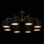 Люстра на штанге MW-Light Сайрус 721010408 Цвет арматуры бронза Цвет плафонов черный от ImperiumLoft
