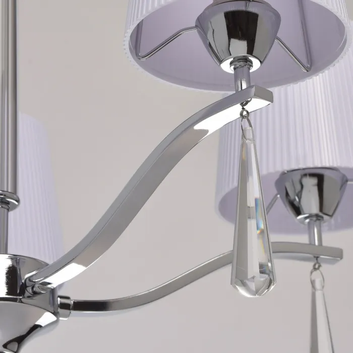 Подвесная люстра MW-Light Прато 2 101011105 Цвет арматуры хром Цвет плафонов белый от ImperiumLoft
