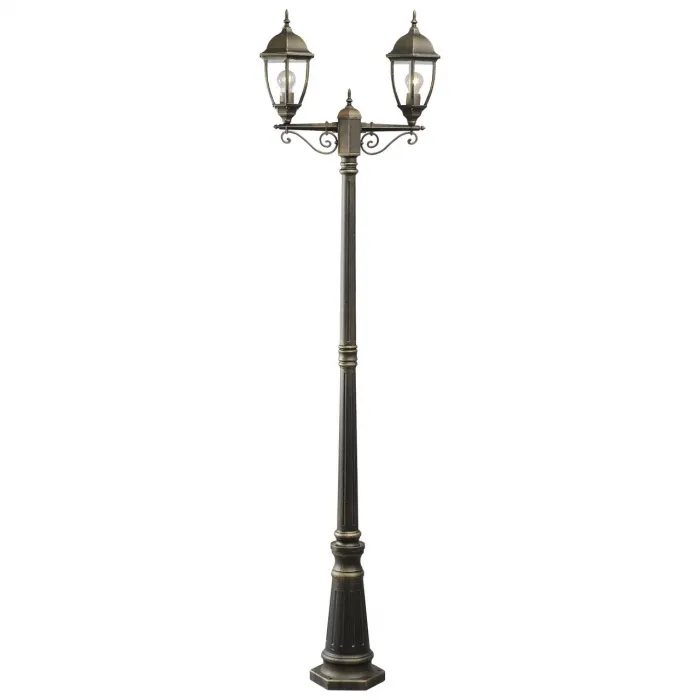 Фонарный столб MW-Light Фабур 804040602 Цвет арматуры золото Цвет плафонов прозрачный от ImperiumLoft
