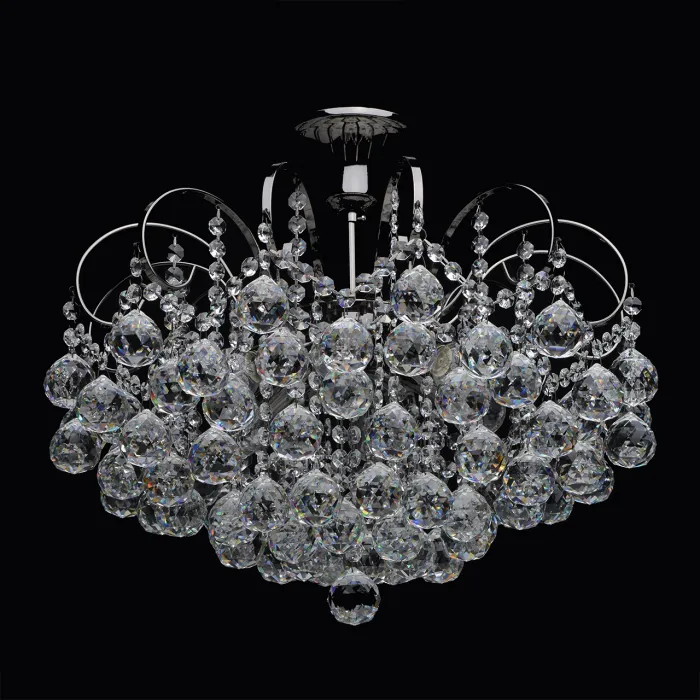 Люстра на штанге MW-Light Жемчуг 1 232016306 Цвет арматуры хром Цвет плафонов прозрачный от ImperiumLoft