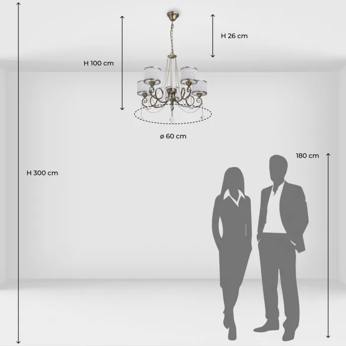 Люстра подвесная MW-Light Моника 372013405 от ImperiumLoft