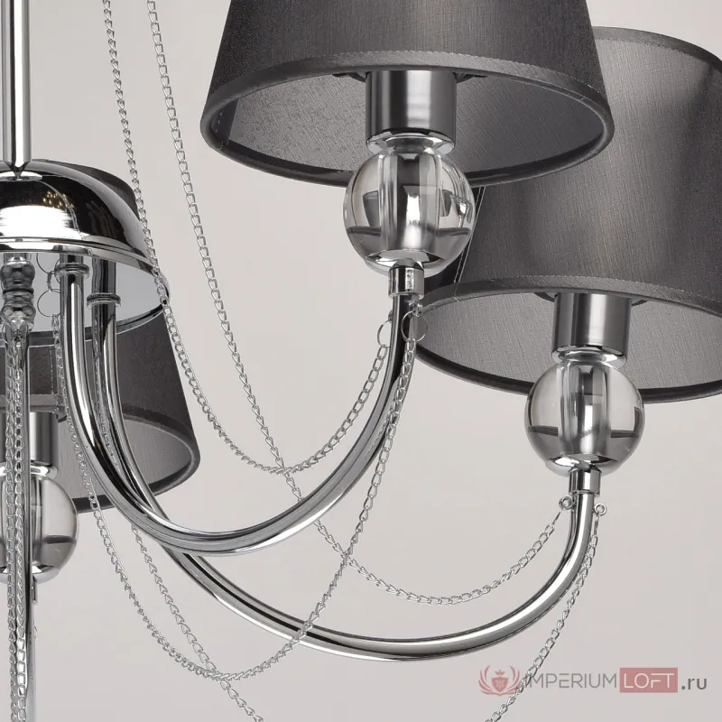 Люстра на штанге MW-Light Федерика 84 684010305 Цвет арматуры хром Цвет плафонов черный от ImperiumLoft