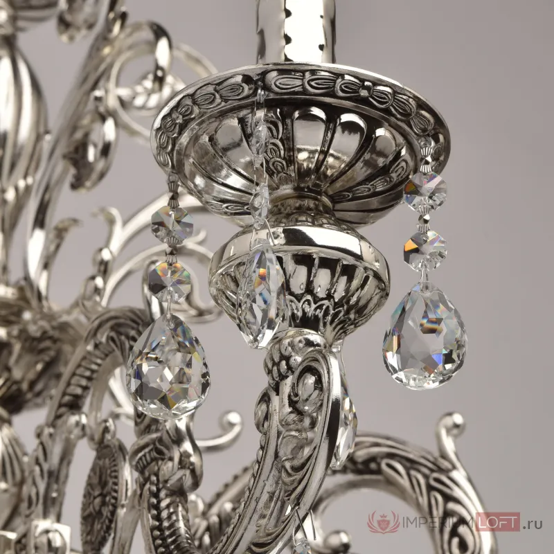 Подвесная люстра MW-Light Селена 10 482013708 Цвет арматуры серебро Цвет плафонов прозрачный от ImperiumLoft