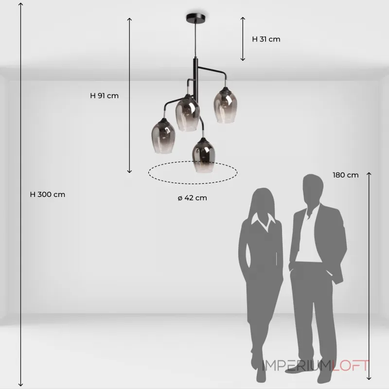 Подвесная люстра De City Альфа 324019104 Подвесная люстра De City Альфа 324019104