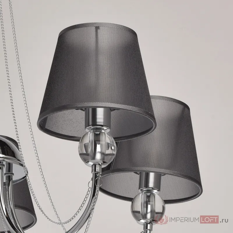 Люстра на штанге MW-Light Федерика 84 684010305 Цвет арматуры хром Цвет плафонов черный от ImperiumLoft