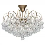 Люстра на штанге MW-Light Жемчуг 1 232016506 Цвет арматуры латунь Цвет плафонов прозрачный от ImperiumLoft