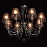Люстра на штанге MW-Light Федерика 84 684010408 Цвет арматуры хром Цвет плафонов черный от ImperiumLoft