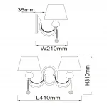 Бра MW-Light Федерика 684021302 Цвет арматуры хром Цвет плафонов серый от ImperiumLoft