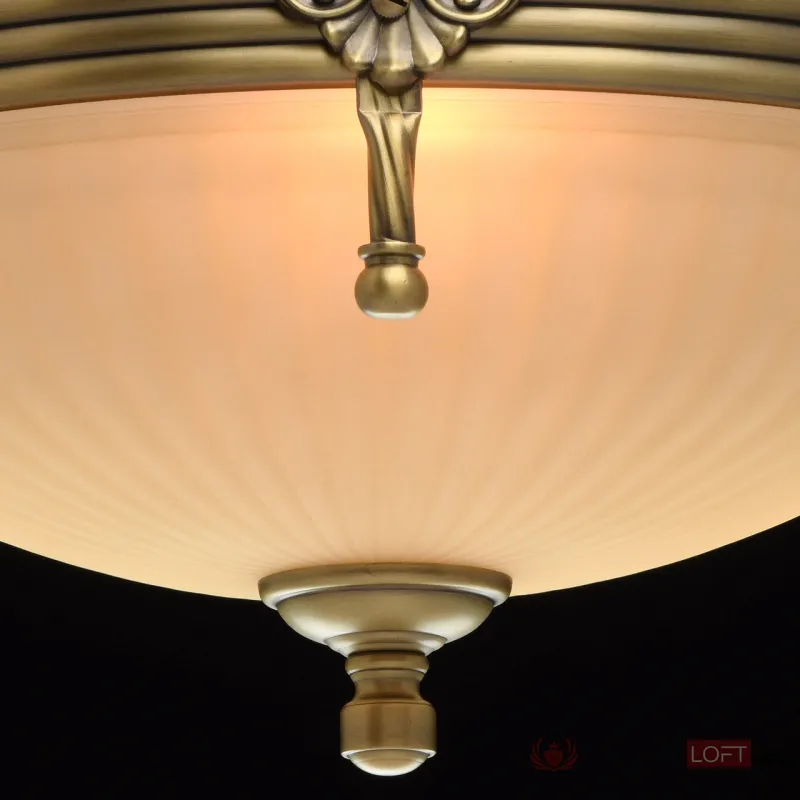Светильник на штанге MW-Light Афродита 1 317011403 Цвет арматуры бронза Цвет плафонов кремовый от ImperiumLoft