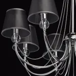 Люстра на штанге MW-Light Федерика 84 684010408 Цвет арматуры хром Цвет плафонов черный от ImperiumLoft