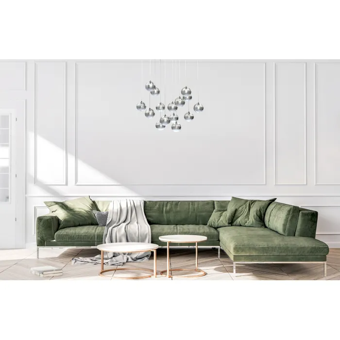 Подвесной светильник MW-Light Капелия 730010315 Цвет арматуры серебро Цвет плафонов серебро от ImperiumLoft