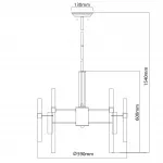 Люстра на штанге MW-Light Альгеро 285010806 Цвет арматуры латунь Цвет плафонов прозрачный от ImperiumLoft