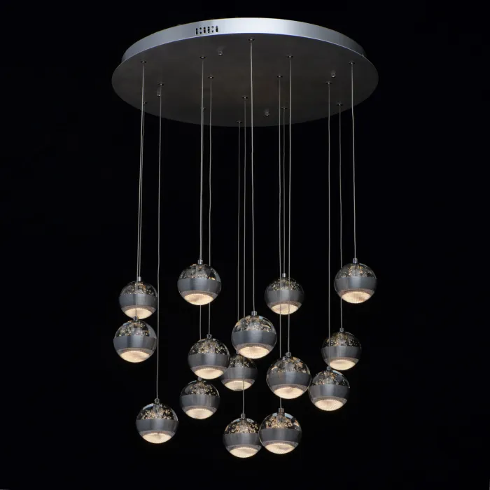 Подвесной светильник MW-Light Капелия 730010315 Цвет арматуры серебро Цвет плафонов серебро от ImperiumLoft
