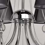 Люстра на штанге MW-Light Федерика 84 684010408 Цвет арматуры хром Цвет плафонов черный от ImperiumLoft